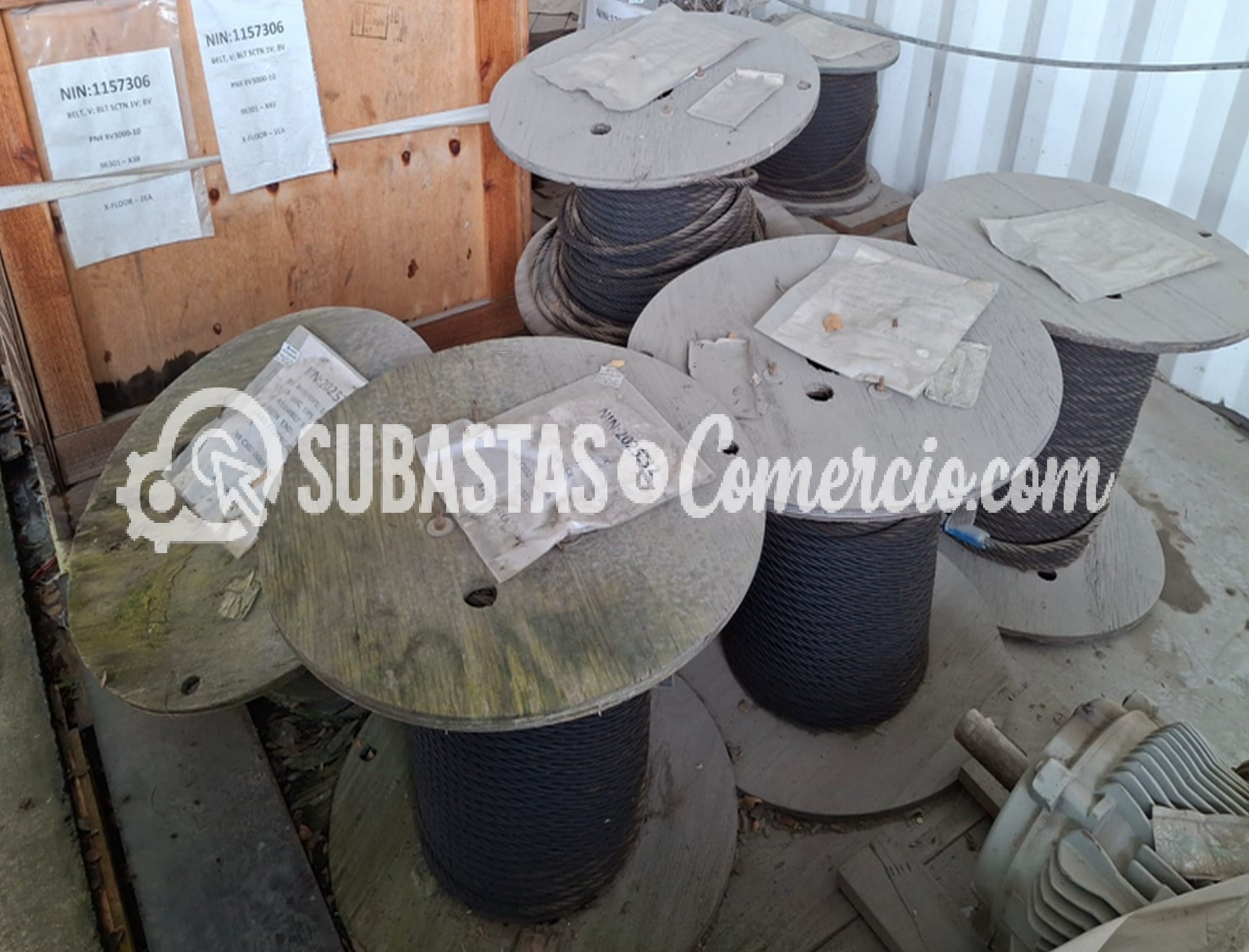 Carretes de Cable de Acero para Winches Cantidad 9 Rollos