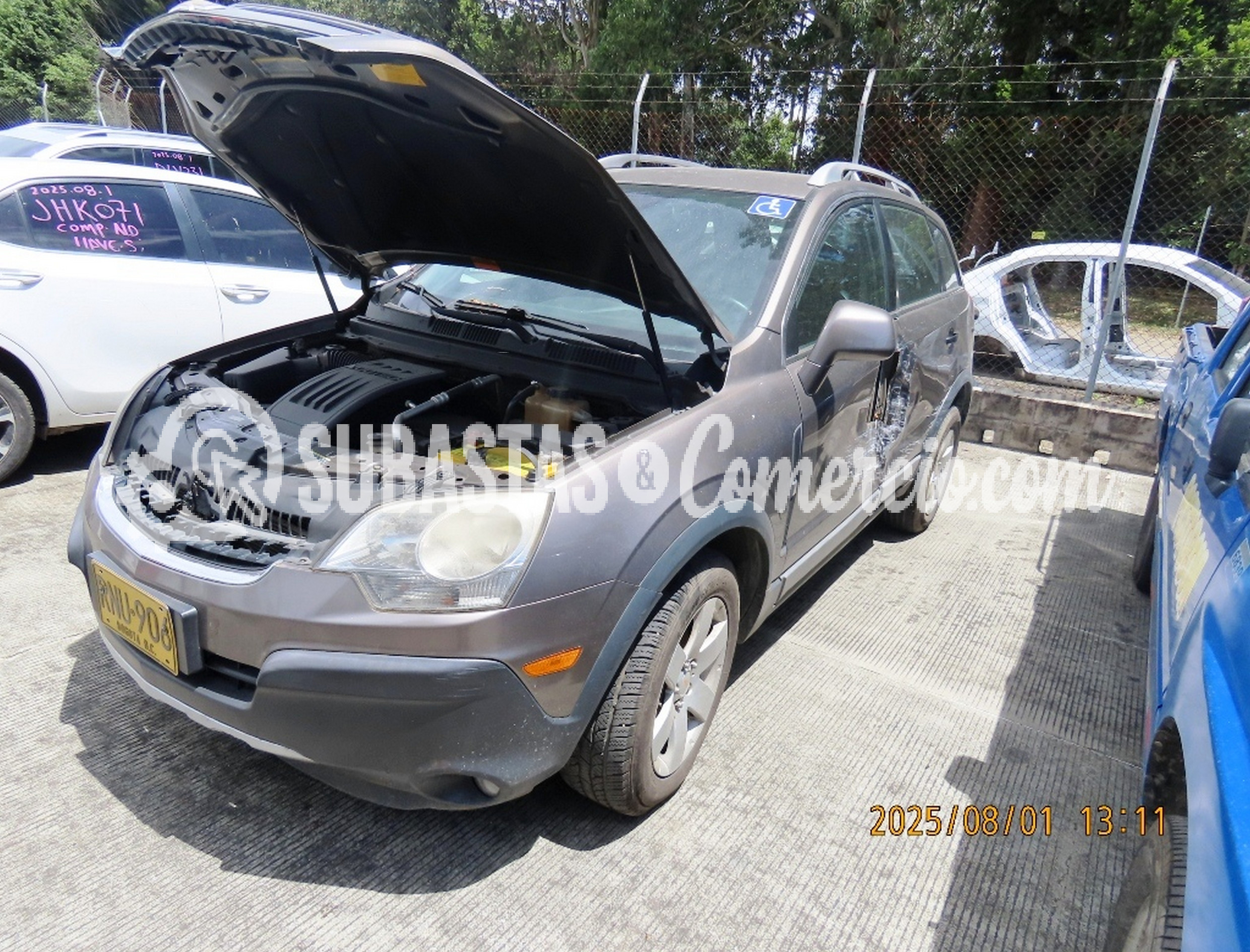 Automovil Chevrolet Captiva sport Mod.2012 -Daños Placa - RNU906